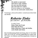 Traueranzeige Roberto Zinke
