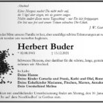Traueranzeige Herbert Buder