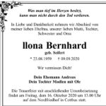 Traueranzeige Ilona Bernhard, geb. Seifert