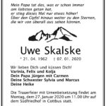 Traueranzeige Uwe Skalske