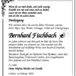Danksagung Bernhard Fischbach