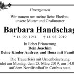 Traueranzeige Barbara Handschag