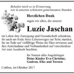 Danksagung Luzie Jaschan