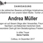 Danksagung Andrea Müller