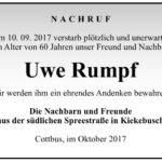 Nachruf Uwe Rumpf