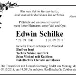 Traueranzeige Edwin Schilke