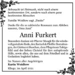 Danksagung Anni Furkert