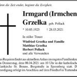 Traueranzeige Irmgard (Irmchen) Grzelka, geb. Pollack