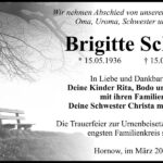 Traueranzeige Brigitte Schulz