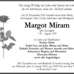 Traueranzeige Margot Miram, geb. Karnapke