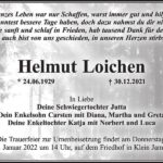 Traueranzeige Helmut Loichen