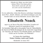 Danksagung Elisabeth Noack