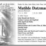 Danksagung Matilde Datzmann