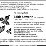 Traueranzeige Edith Sewerin, geb. Kotschmar