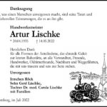 Danksagung Artur Lischke