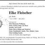 Traueranzeige Elke Fleischer, geb. Buder