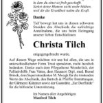 Traueranzeige Christa Tilch