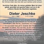 Danksagung Dieter Jeschke