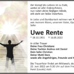 Traueranzeige Uwe Rente