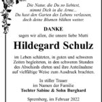Danksagung Hildegard Schulz