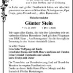 Traueranzeige Günter Stein