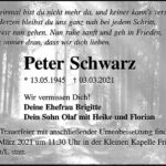 Traueranzeige Peter Schwarz