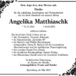 Danksagung Angelika Matthiaschk