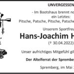 Nachruf Hans-Joachim Handrick