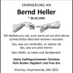 Jahresgedenken Bernd Heller