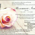 Traueranzeige Rosemarie Noack, geb. Jurk