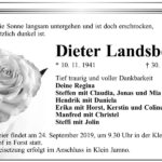 Traueranzeige Dieter Landsberg