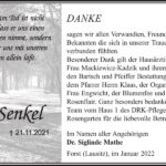 Traueranzeige Gerd Senkel