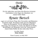 Danksagung Renate Bartsch