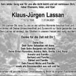 Traueranzeige Klaus-Jürgen Lassan