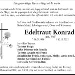 Traueranzeige Edeltraut Konradi, geb. Wolf