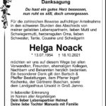 Danksagung Helga Noack
