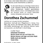Danksagung Dorothea Zschummel