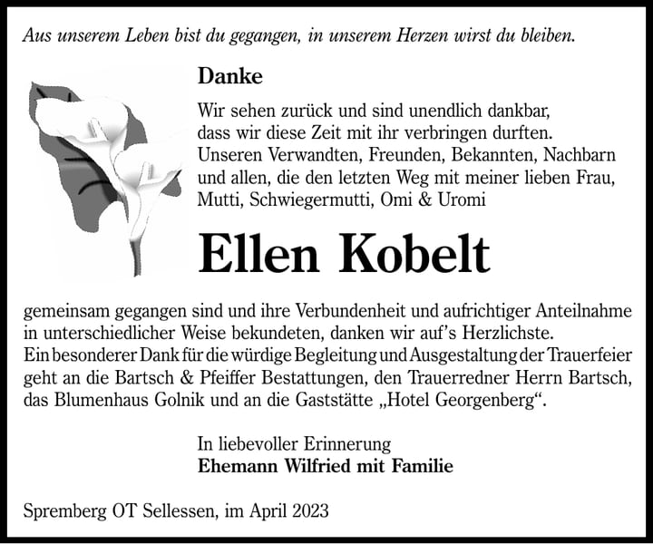 Danksagung Ellen Kobelt