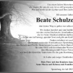 Danksagung Beate Schulze