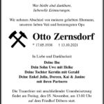 Traueranzeige Otto Zernsdorf