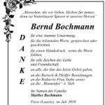Traueranzeige Bernd Bochmann