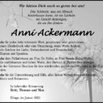 Danksagung Anni Ackermann
