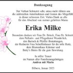 Danksagung Erika Milke