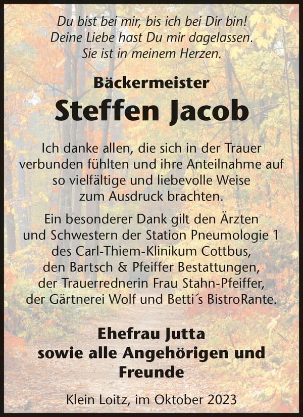 Danksagung Steffen Jacob