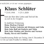 Traueranzeige Klaus Schlüter