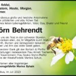 Danksagung Jörn Behrendt