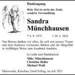 Danksagung Sandra Münchhausen