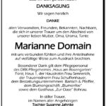 Danksagung Marianne Domain