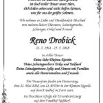 Traueranzeige Reno Drobick