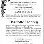 Danksagung Charlotte Hennig